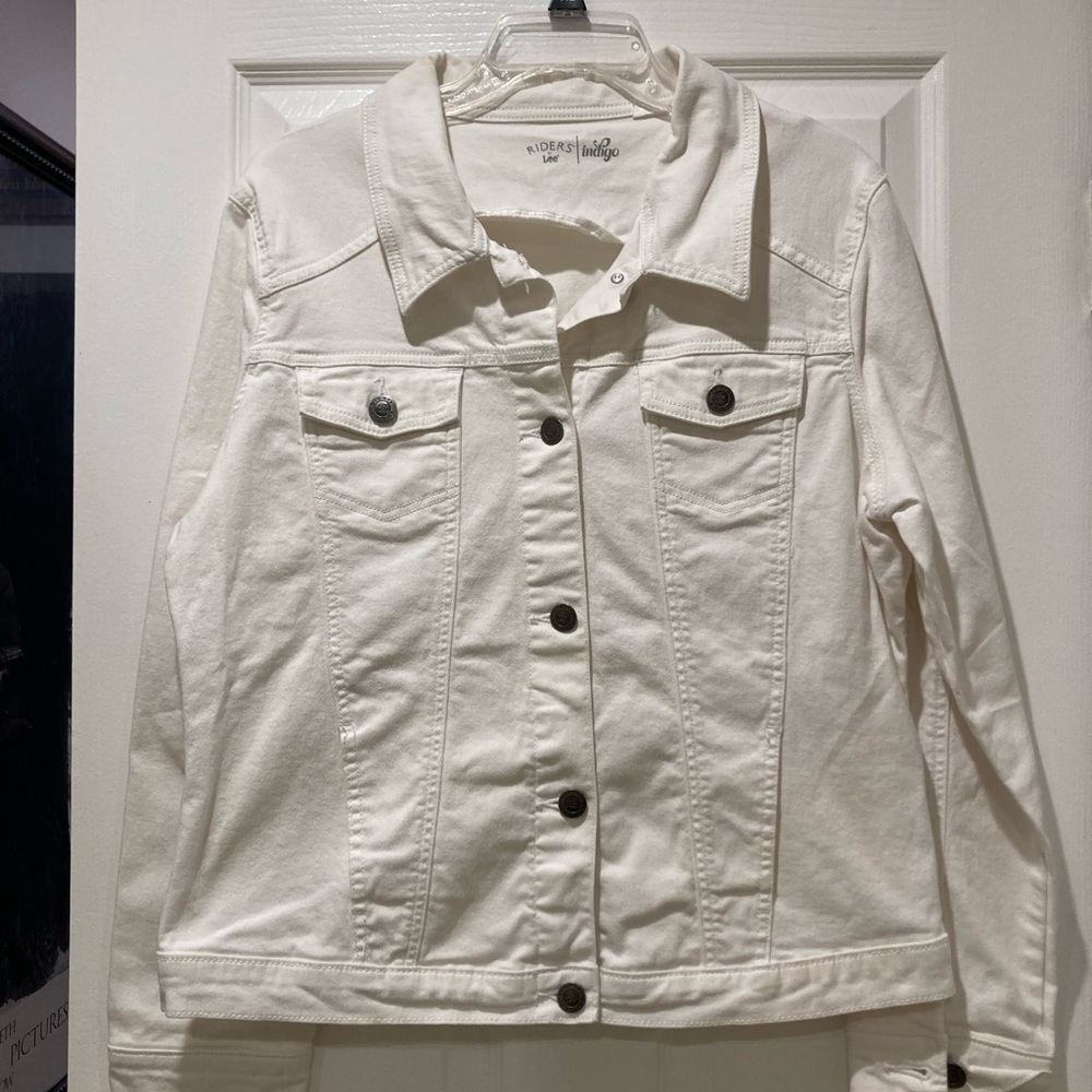 Lee Riders, Indigo denim jacket, white, NWOT
